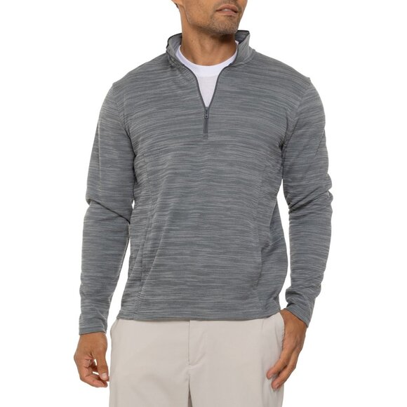 Under Armour Men's Black Stripe Storm Sweater Fleece Golf 1/4 zip Small, Grey - Picture 1 of 6
